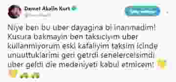 Uber - sarı taksi tartışmasında Demet Akalın tarafını seçti